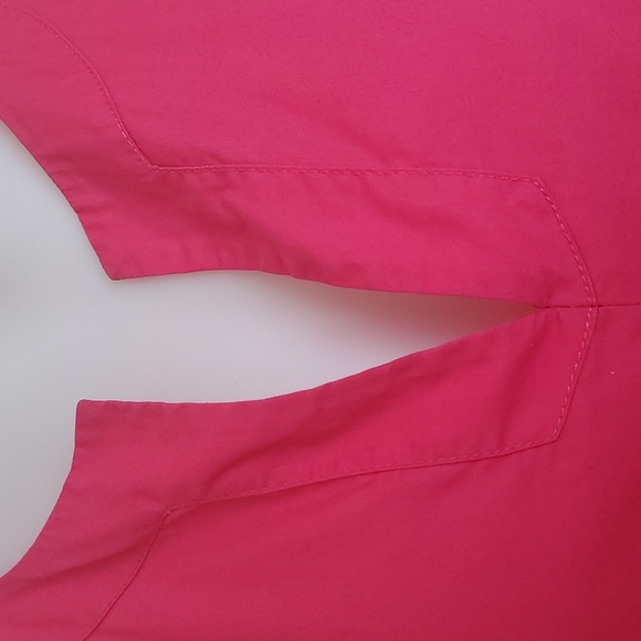 Anthropologie Maeve Pink Scalloped Poplin Top - Picture 3 of 7